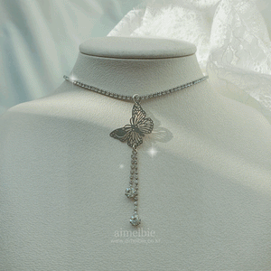 [Aespa Giselle, Kep1er Xiaoting Necklace] Butterfly Elf Queen Choker Necklace