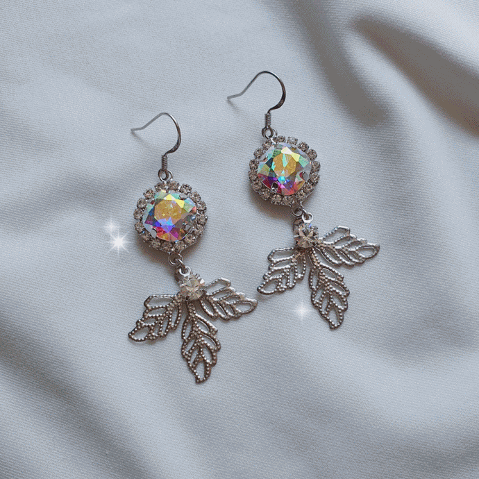 Rainbow Elf Dreamcatcher Earrings