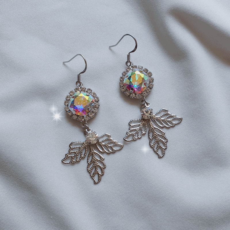 Rainbow Elf Dreamcatcher Earrings