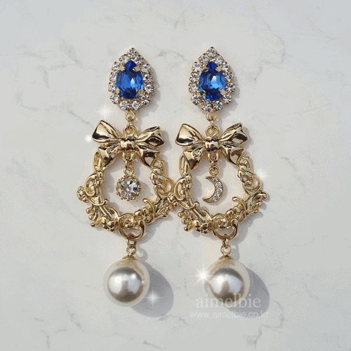 Royal Blue Garden Earrings