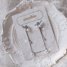 Load image into Gallery viewer, Pearl and Jewel Wing Earrings