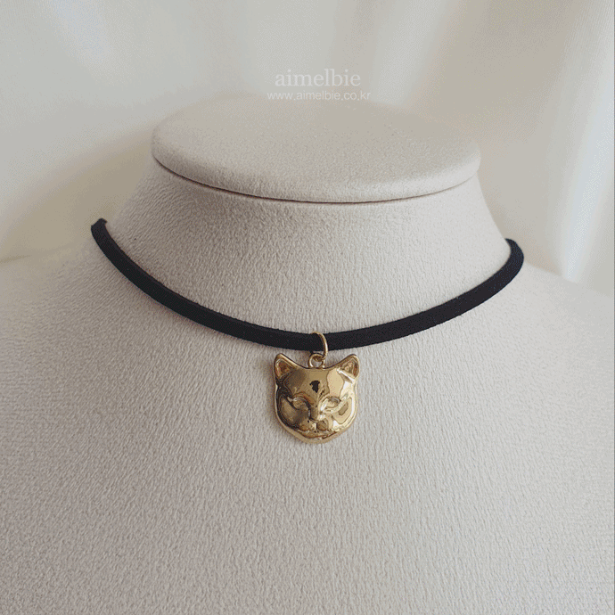 Melbie the Cat Series - Cat Face Choker (Gold ver.) (Kep1er Youngeun Necklace)