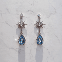 Load image into Gallery viewer, Starry Teardrops Earrings - Blue