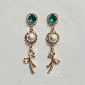 Emerald Preppy Royal Earrings