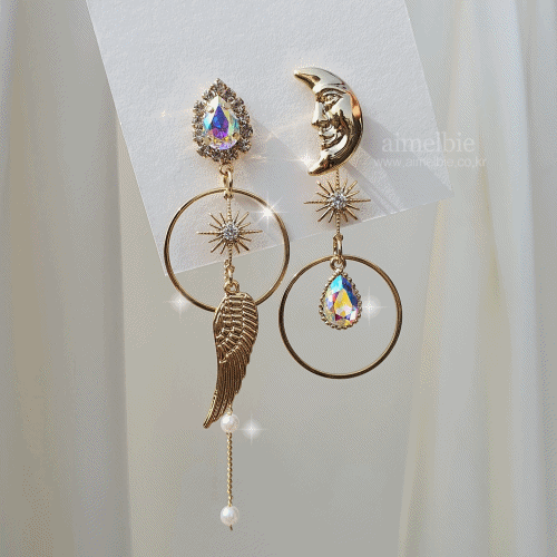 Moon and Starlight Earrings (Nature Sohee Earrings)