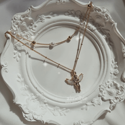 Baby Angel Layered Necklace - Gold ver. (STAYC Isa Necklace)