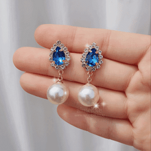 Load image into Gallery viewer, Royal Blue Chic Earrings (Red Velvet Wendy Earrings)