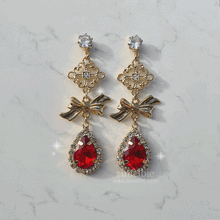 Load image into Gallery viewer, Oriental Princess Earrings - Red