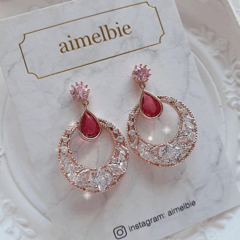 Ruby Oriental Queen Earrings