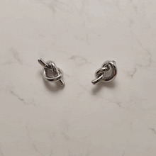 Load image into Gallery viewer, Daily Knot Earrings - Silver