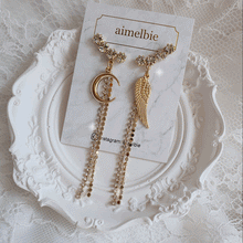 Load image into Gallery viewer, Moon Angel Earrings - Gold