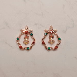 Christmas Wreath Earrings