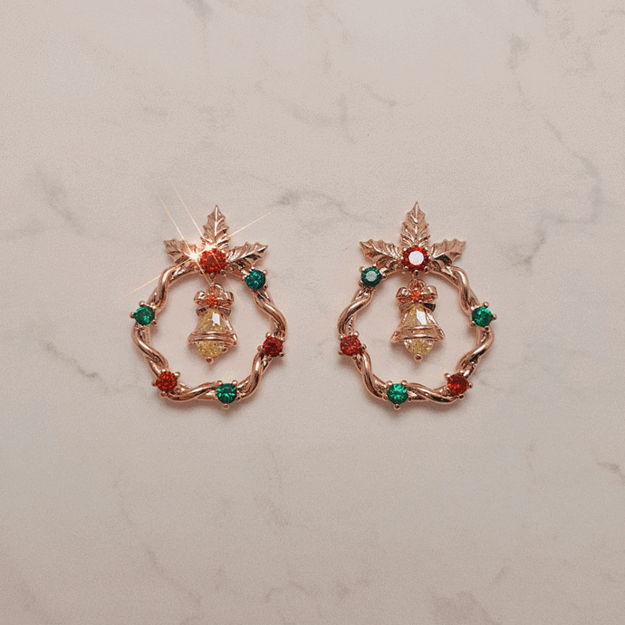 Christmas Wreath Earrings