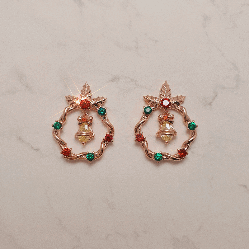 Christmas Wreath Earrings