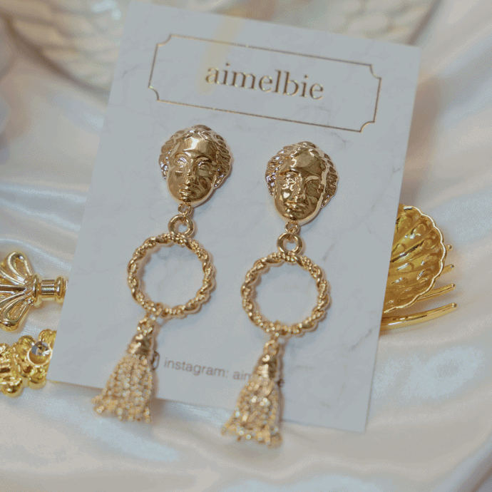 Aphrodite Series - Ring and Tassel Earrings