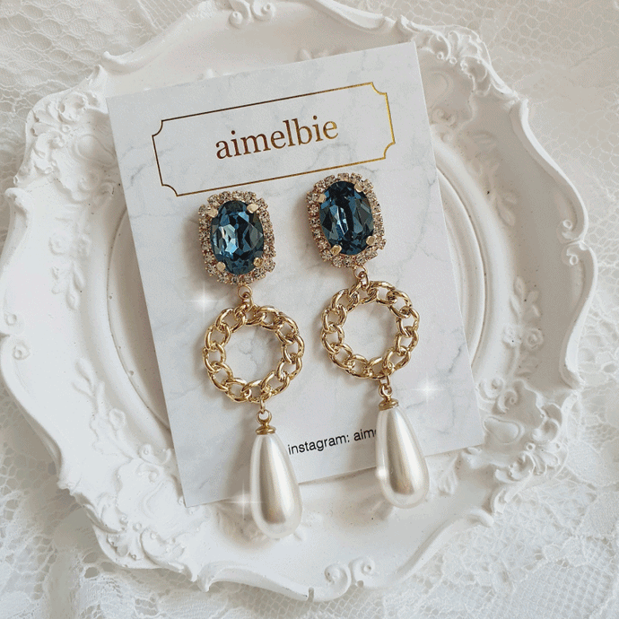 Marine Deep Blue Earrings