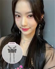 Load image into Gallery viewer, Bling Butterfly Earrings - Longdrop (STAYC Isa, Woo!ah! Minseo Earrings)