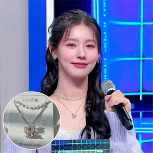 [(G)I-DLE Miyeon Necklace] Butterfly Fairy Layered Necklace