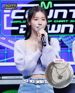 [(G)I-DLE Miyeon Necklace] Butterfly Fairy Layered Necklace