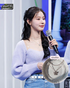 [(G)I-DLE Miyeon Necklace] Butterfly Fairy Layered Necklace