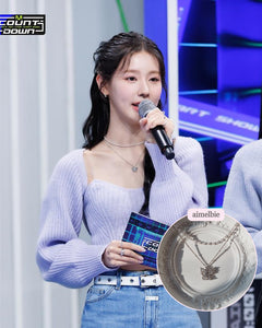 [(G)I-DLE Miyeon Necklace] Butterfly Fairy Layered Necklace