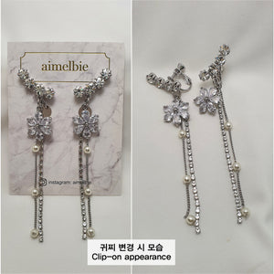[IU Earrings] Daisy Wing Earrings - Longdrop (Silver ver.)