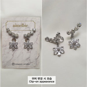 Daisy Wing Earrings - Simple (Silver ver.) (Red Velvet Joy, STAYC Isa, Han Hyojoo Earrings)