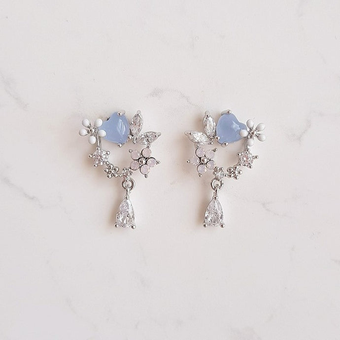 Morning Dew Earrings - Light Blue