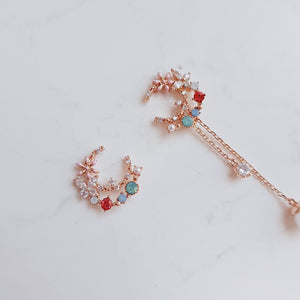 Blooming Moon Earrings - Rose Gold