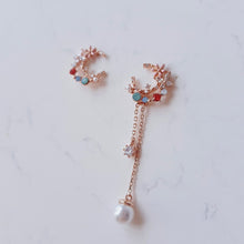 Load image into Gallery viewer, Blooming Moon Earrings - Rose Gold