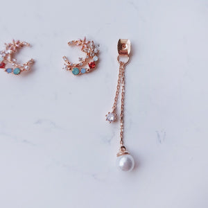 Blooming Moon Earrings - Rose Gold