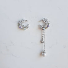Load image into Gallery viewer, Blooming Moon Earrings - Silver