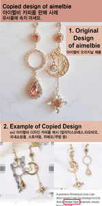 Teardrops of the Peach Planets (Lovelyz Kei, Weki Meki Elly earrings)