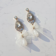 Load image into Gallery viewer, Antique White Ribbon Earrings (Oh My Girl YooA, Weki Meki Sei Earrings)