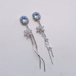 Diamond Petals - Light Sapphire ver. (Lovelyz Jiae, April Chaekyung Earrings)