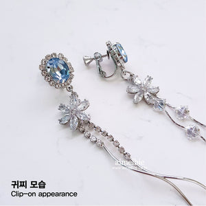 Diamond Petals - Light Sapphire ver. (Lovelyz Jiae, April Chaekyung Earrings)