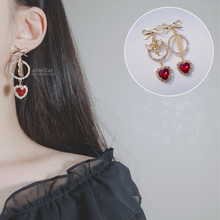 Load image into Gallery viewer, Cupid&#39;s Heart Earrings