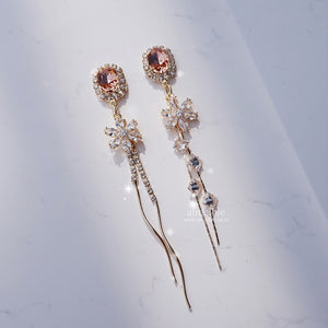 Diamond Petals Earrings - Peach Pink ver.