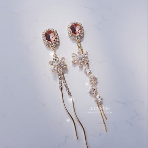 Diamond Petals Earrings - Peach Pink ver.