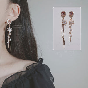 Diamond Petals Earrings - Peach Pink ver.