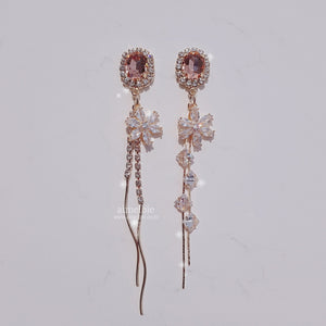 Diamond Petals Earrings - Peach Pink ver.