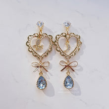 Load image into Gallery viewer, Fairy Hearts Earrings - Light Sapphire ver. (Cherrybullet Hyeyoon Earrings)