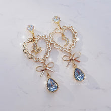 Load image into Gallery viewer, Fairy Hearts Earrings - Light Sapphire ver. (Cherrybullet Hyeyoon Earrings)