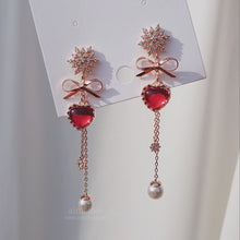 Load image into Gallery viewer, Winter Love Spell Earrings - Original (Pink) (Weeekly Jiyoon Earrings)