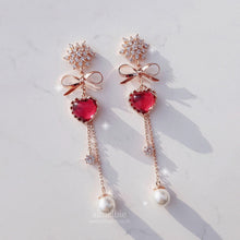 Load image into Gallery viewer, Winter Love Spell Earrings - Original (Pink) (Weeekly Jiyoon Earrings)