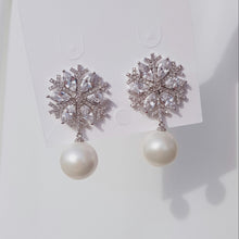 Load image into Gallery viewer, White Christmas Earrings - Bold ver.