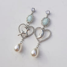 Load image into Gallery viewer, Rudolph and the Moon Earrings - Light Blue ver.