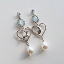 Load image into Gallery viewer, Rudolph and the Moon Earrings - Light Blue ver.