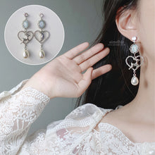 Load image into Gallery viewer, Rudolph and the Moon Earrings - Light Blue ver.