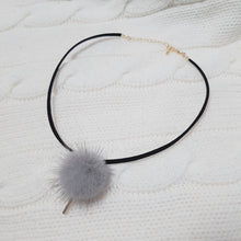 Load image into Gallery viewer, Grey Fur Choker